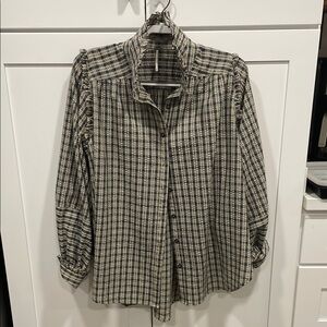 Free People Kerry Baby Button Down Sz M